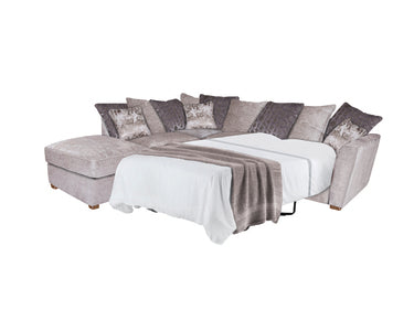 Corner Sofa Bed LHF 1 Armed Inc F/Stool (R2S,LFC,P) - Pillow Back