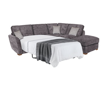 Corner Sofa Bed RHF 1 Armed Inc F/Stool (L2S,RFC,P) - Formal Back