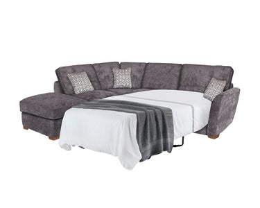 Corner Sofa Bed LHF 1 Armed Inc F/Stool (R2S,LFC,P) - Formal Back