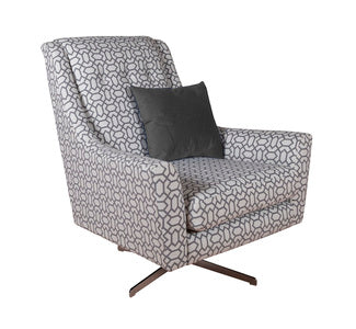 Salute Swivel Accent Chair - Patterned