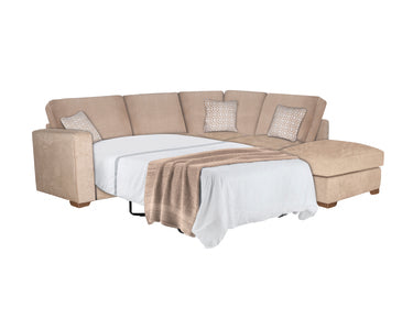 Corner Sofa Bed RHF 1 Armed Inc F/Stool (L2S,RFC,P) - Formal Back