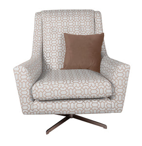 Salute Swivel Accent Chair - Patterned