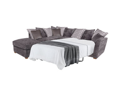 Corner Sofa Bed LHF 1 Armed Inc F/Stool (R2S,LFC,P) - Pillow Back